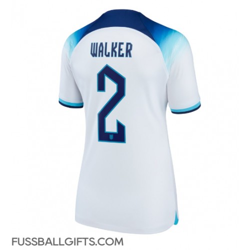 England Kyle Walker #2 Fußballbekleidung Heimtrikot Damen WM 2022 Kurzarm